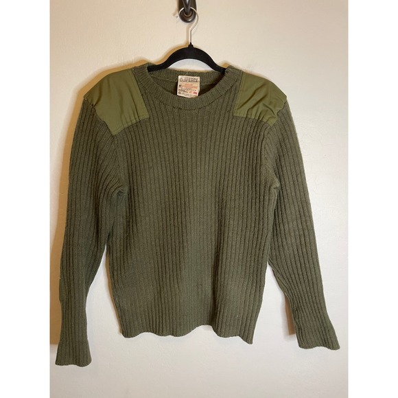 Brigade Quartermasters VINTAGE Military 100% Wool The Woolly Pully Sweater Sz 42 - Picture 1 of 6